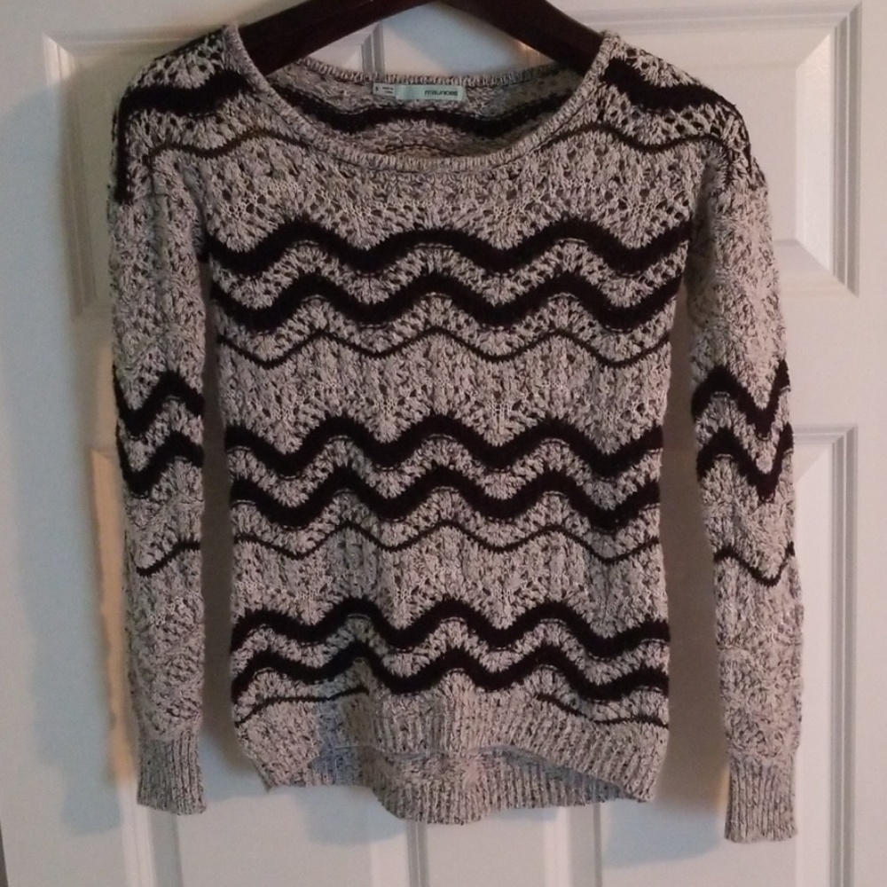 Gray and black sweater